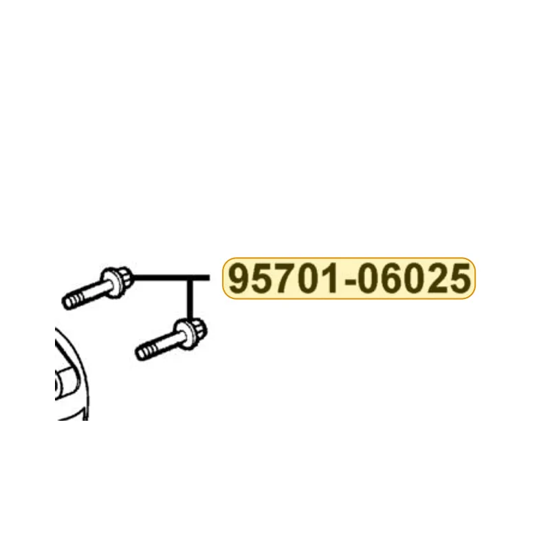 95701-06025-07 BOLT FLANGE 6*25 (K) **06 C.P.N. — diagram cutout