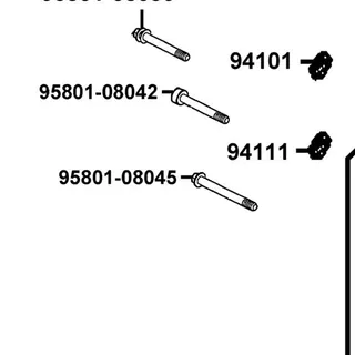 95801-08045-07G BOLT FLANGE 8*45 (K) — diagram cutout