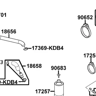 17369-KDB4-671 CLIP BREATHER TUBE