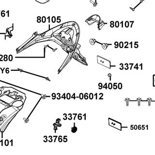 93404-06012-07 BOLT WASH 6*12 — diagram cutout