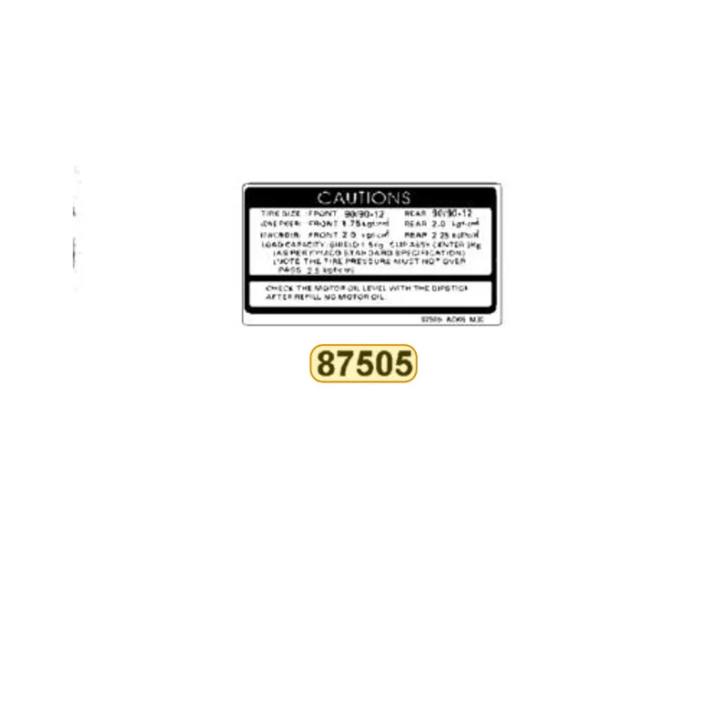 87505-ACK5-M30-T01 LABEL TIRE — diagram cutout