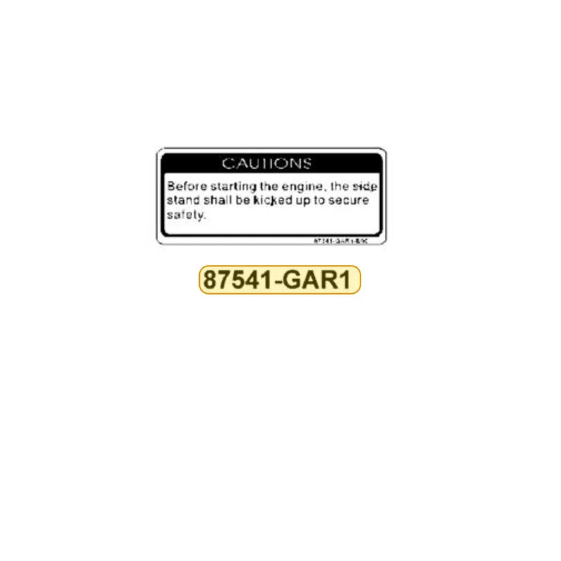 87541-GAR1-BA0 CAUTION SIDE STAND — diagram cutout