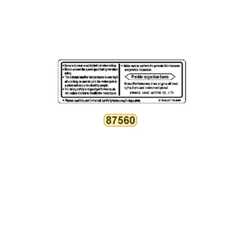 87560-GFY6-BA0 MARK DRIVE CAUTION — diagram cutout