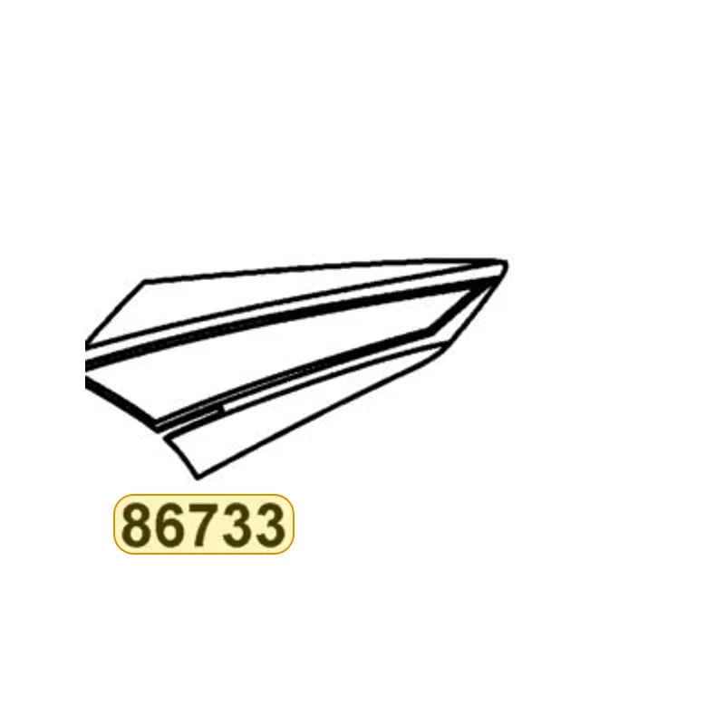 86733-LDC8-E10-T01 STRIPE L LEG SHIELD — diagram cutout