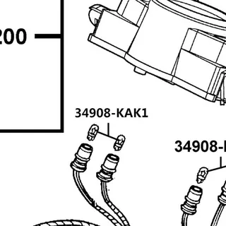 34908-KAK1-900 "BULB,WEDGE BASE" — diagram cutout