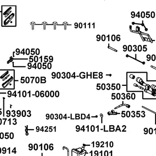 90304-GHE8-C01 NUT U 10MM(C) — diagram cutout