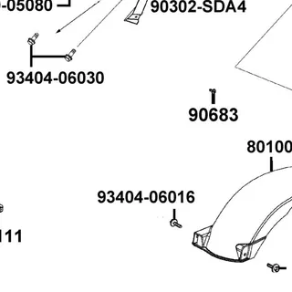 93404-06016-08 BOLT FLANGE 6*16 (C) — diagram cutout