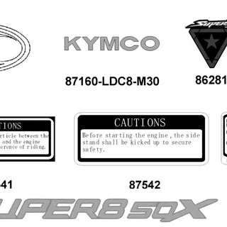 87160-LDC8-M30-T01 STRIPE KYMCO — diagram cutout