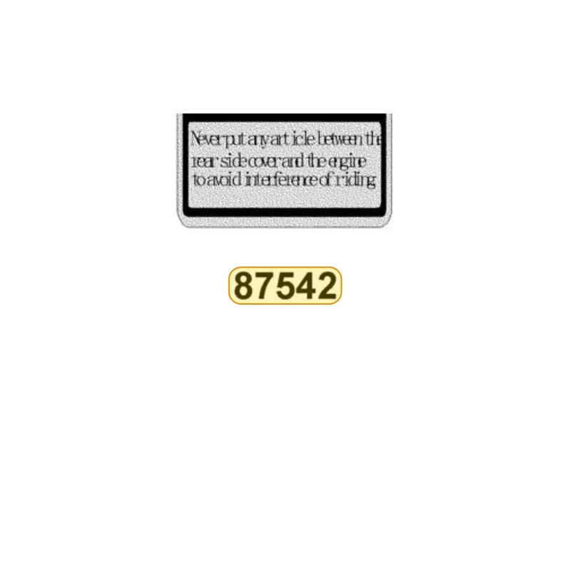 87542-GAR1-E01-T01 MARK MAINT CAUTION — diagram cutout