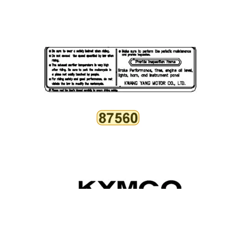 87560-GFY6-E01-T01 MARK DRIVE CAUTION — diagram cutout