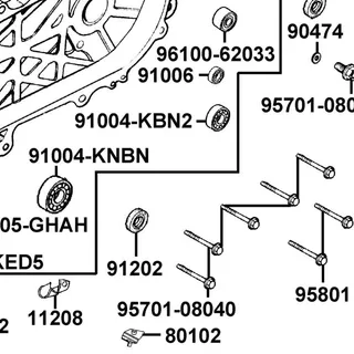 95701-08040-08 BOLT FLANGE 8*40 (C) — diagram cutout