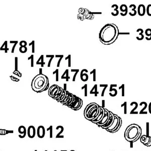 14761-KGBG-C00 SPRING VALVE INNER — diagram cutout