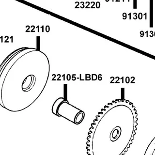 22105-LBD6-C00 BOSS DRIVE FACE — diagram cutout