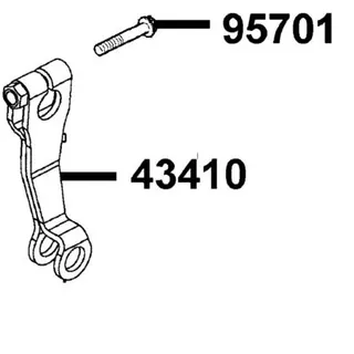 43410-KFA1-C00 ARM REAR BRAKE — diagram cutout