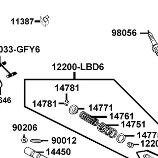 12200-LBD6-C00 HEAD SET.,CYLN. — diagram cutout