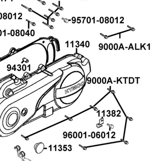 9000A-KTDT-C02 BOLT ASSY SPECIAL 6*29.5(G) — diagram cutout
