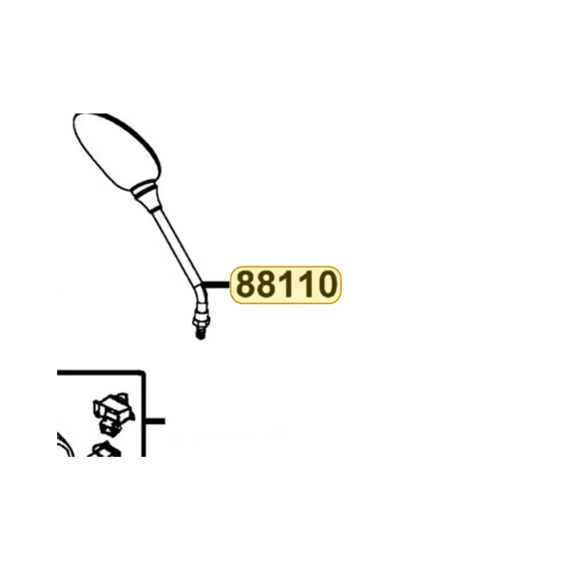 88110-LCB9-C10 MIRROR ASSY R BACK — diagram cutout