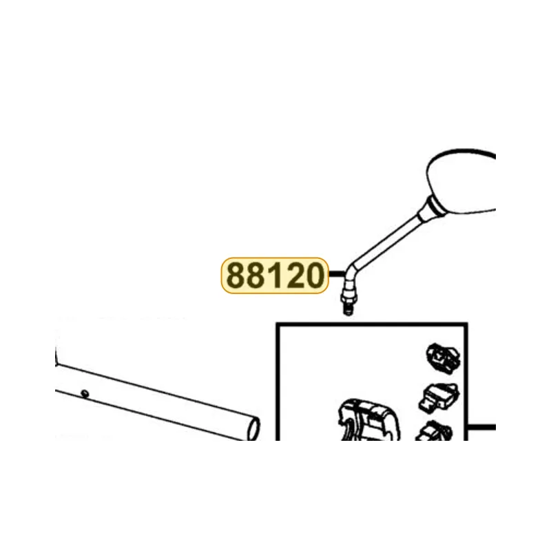 88120-LCB9-C10 MIRROR ASSY L BACK — diagram cutout
