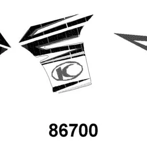 86700-LDC8-E90-T02 STRIPE L LEG SHIELD — diagram cutout