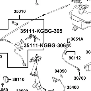 35111-KGBG-306 BLANK KEY L — diagram cutout