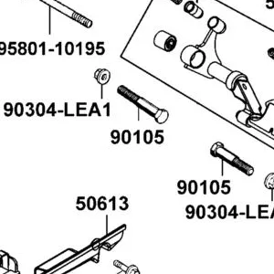 90105-KHC4-900 SQUARE BOLT M10X50 — diagram cutout