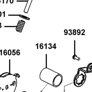 16134-KGC5-900 SPG THROTTLE SHAFT — diagram cutout