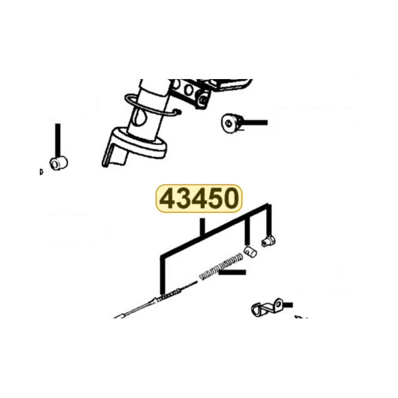 43450-LCD2-E10 CABLE COMP RR BRK. — diagram cutout