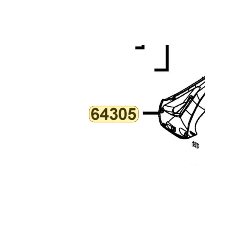 64305-LFC2-E10-N1R SKIRT R SIDE — diagram cutout