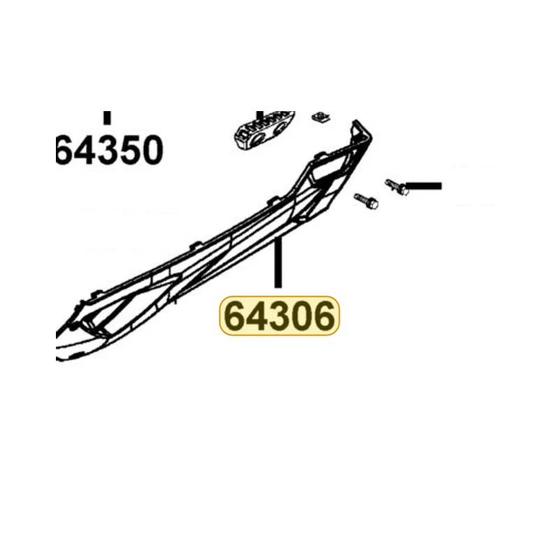 64306-LFC2-E10-N1R SKIRT L SIDE — diagram cutout