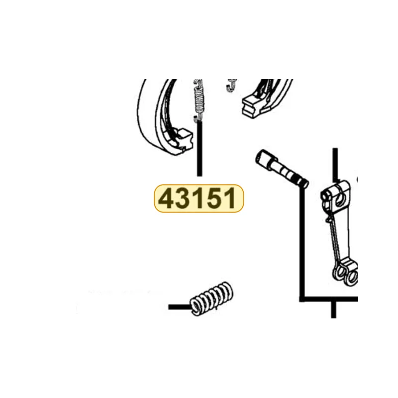 43151-KGM7-C00 SPRING BRAKE SHOE REAR — diagram cutout