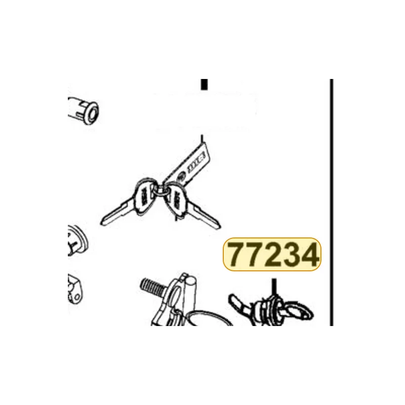77234-LFC4-E10 LOCK ASSY RR BOX — diagram cutout