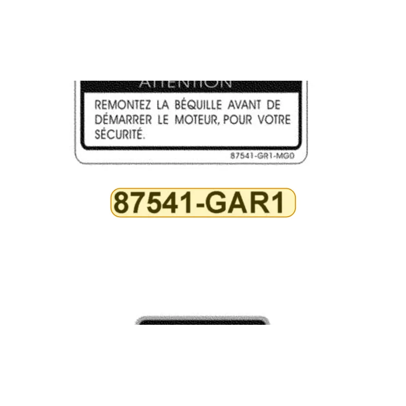 87541-GAR1-MG0-T01 CAUTION ANTI TAMPERING — diagram cutout