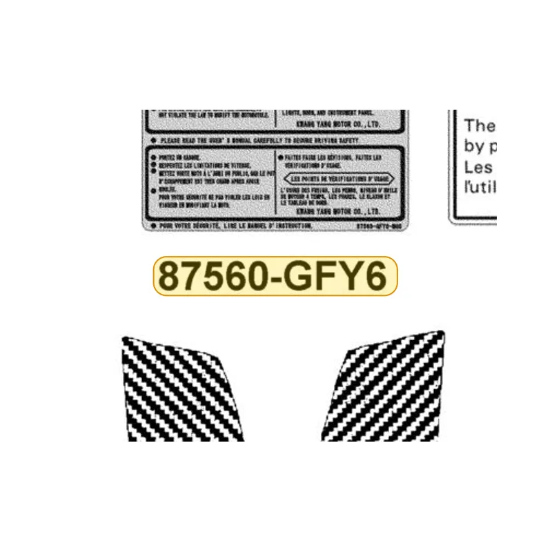 87560-GFY6-MG0-T01 MARK DRIVE CAUTION — diagram cutout