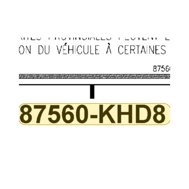 87560-KHD8-MG0-T01 CAUTION ID MARK — diagram cutout