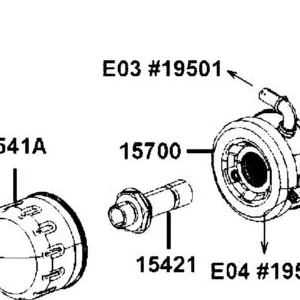 15700-LGC6-E00 OIL WATER HEAT EXCHANGER — diagram cutout
