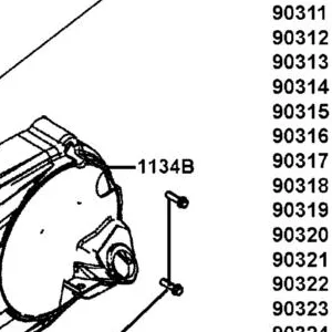 1134B-LGC6-E00-N1R COVER COMP.??? L COVER (Black) — diagram cutout