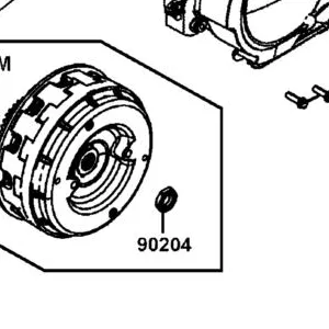 90204-LGC6-E00 NUT FLANGE M16X1.0 — diagram cutout