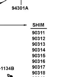 90312-PWB1-900 SHIM DRIVEN BEVEL GEAR B (0.625~0.675) — diagram cutout