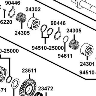 94510-25000 CIR CLIP EX 25 — diagram cutout