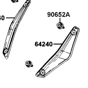 64240-LGC6-E00-N1R COVER L WIND SCREEN (Black) — diagram cutout
