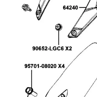 90652-LGC6-E00 PUSH RIVET — diagram cutout