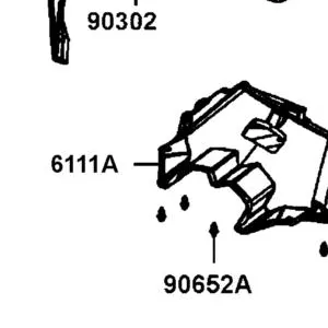 6111A-LGC6-E00-N1R FENDER ASSY FRONT INNER (Black) — diagram cutout