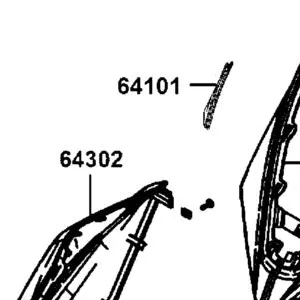 64101-LGC6-E00 RUBBER R FR COVER — diagram cutout