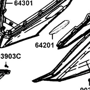 64201-LGC6-E00 RUBBER L FR COVER — diagram cutout