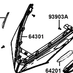 64301-LGC6-E00-T01 COVER FRONT — diagram cutout