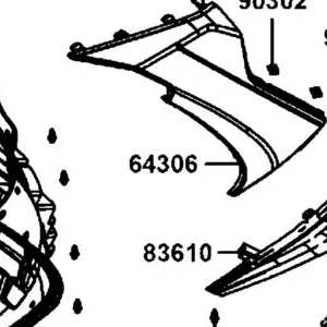 64306-LGC6-E00-NEP SKIRT L SIDE — diagram cutout