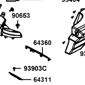64360-LGC6-E00-N1R MAT L LEG SHIELD (Black) — diagram cutout