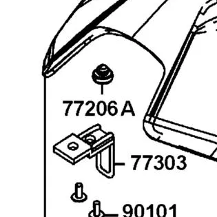 77206-LKB9-900 RUBBER SEAT CUSH — diagram cutout