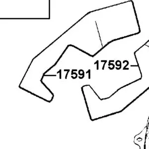 17591-LGC6-E00 HEAT GUARD R，FUEL TANK TOPPER — diagram cutout