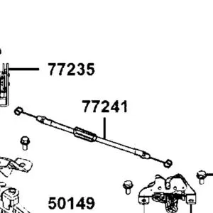 77241-LGC6-E00 CABLE COMP. SEAT CATCH — diagram cutout